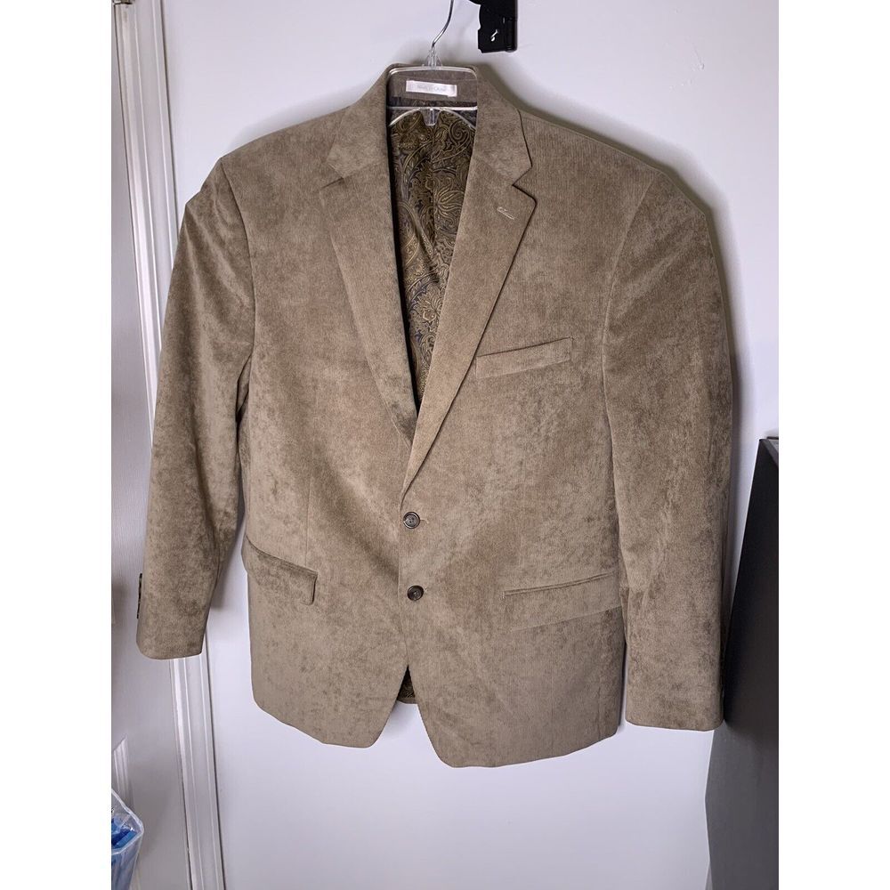 Chaps Men's‎ Suit Jacket 44R Lt Brown Corduroy 2 Button vented